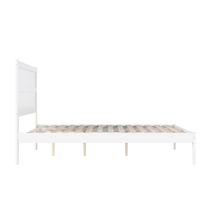AFI NoHo Solid Wood Queen Platform Bed in White