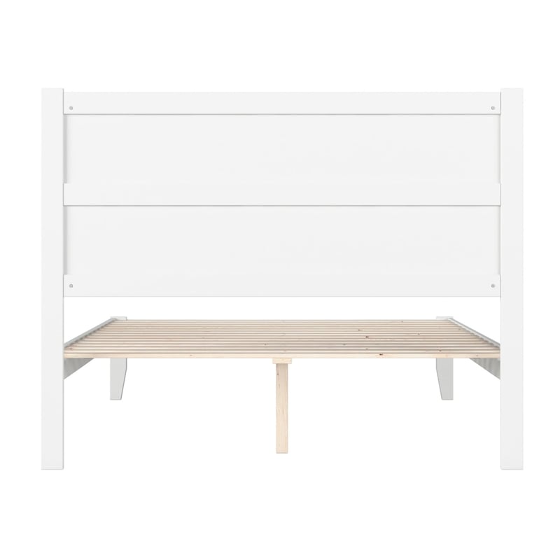 AFI NoHo Solid Wood Queen Platform Bed in White
