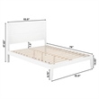 AFI NoHo Solid Wood Queen Platform Bed in White