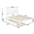 AFI NoHo Coastal Wood Queen Bed with Twin XL Trundle in White
