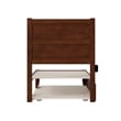 AFI NoHo Modern Wood Twin Bed with Twin Trundle in Walnut