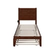 AFI NoHo Modern Wood Twin Bed with Twin Trundle in Walnut
