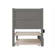 AFI NoHo Farmhouse Solid Wood Twin Bed with Twin Trundle in Gray