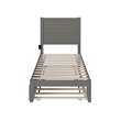 AFI NoHo Farmhouse Solid Wood Twin Bed with Twin Trundle in Gray