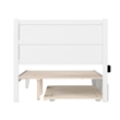 AFI NoHo Solid Wood Full Bed with Twin Trundle with USB Charger in White