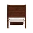 AFI NoHo Contemporary Wood Twin XL Bed with Foot Drawer in Walnut
