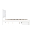 AFI NoHo Contemporary Wood Twin Bed with Foot Drawer in Walnut