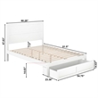 AFI NoHo Contemporary Wood Twin Bed with Foot Drawer in Walnut