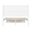AFI NoHo Solid Wood Queen Bed with Foot Drawer in White
