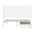 AFI NoHo Solid Wood Twin Bed with 2 Drawers in White