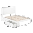 AFI NoHo Solid Wood Twin Bed with 2 Drawers in White