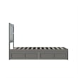 AFI NoHo Solid Wood Twin Bed with 2 Drawers in Grey