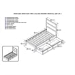 AFI NoHo Solid Wood Twin Bed with 2 Drawers in Grey
