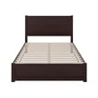 AFI NoHo Traditional Wood Twin XL Bed with Footboard in White