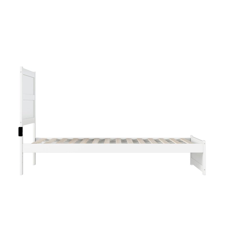 AFI NoHo Traditional Wood Twin XL Bed with Footboard in White