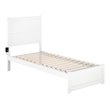 AFI NoHo Traditional Wood Twin XL Bed with Footboard in White