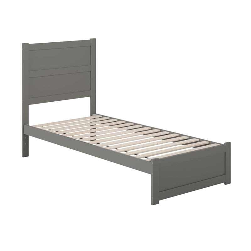 AFI NoHo Transitional Wood Twin XL Bed with Footboard in Grey
