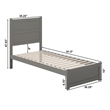 AFI NoHo Transitional Wood Twin XL Bed with Footboard in Grey