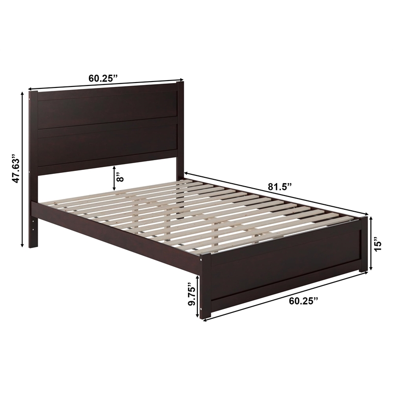 AFI NoHo Solid Wood Twin Bed with Footboard in White