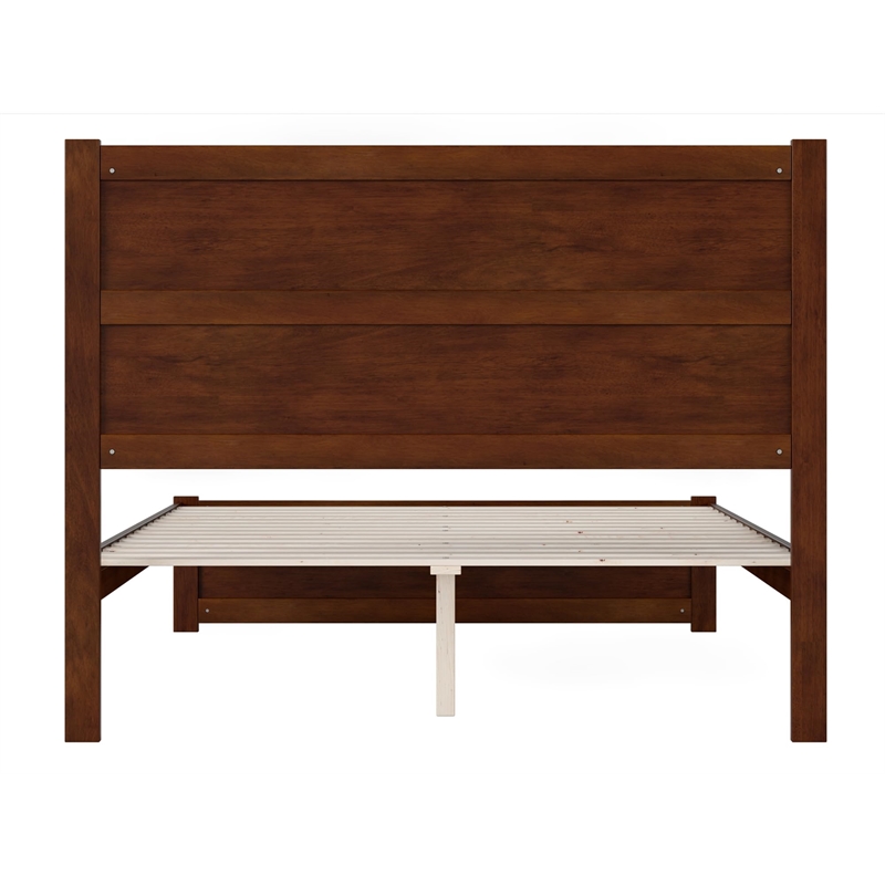 AFI NoHo Contemporary Wood Twin Bed with Footboard in Walnut