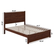 AFI NoHo Contemporary Wood Twin Bed with Footboard in Walnut