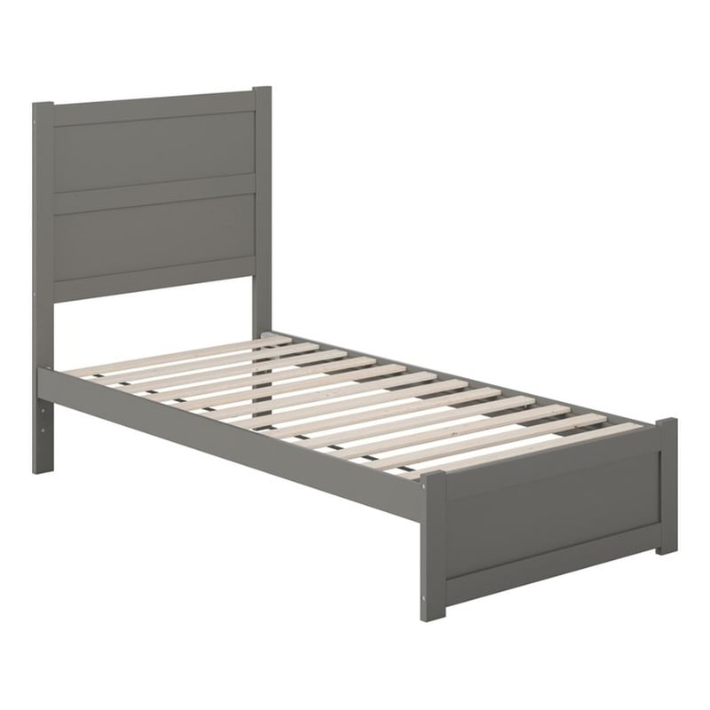 AFI NoHo Transitional Wood Twin Bed with Matching Footboard in Gray