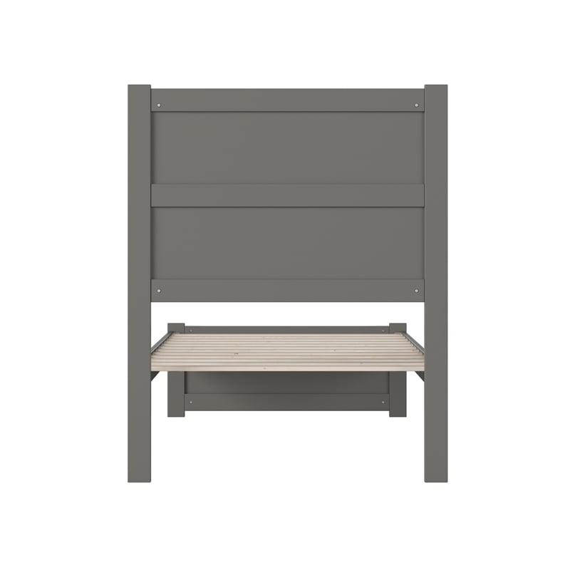 AFI NoHo Transitional Wood Twin Bed with Matching Footboard in Gray