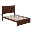 AFI NoHo Solid Wood Full Bed with Footboard with USB Charger in Walnut