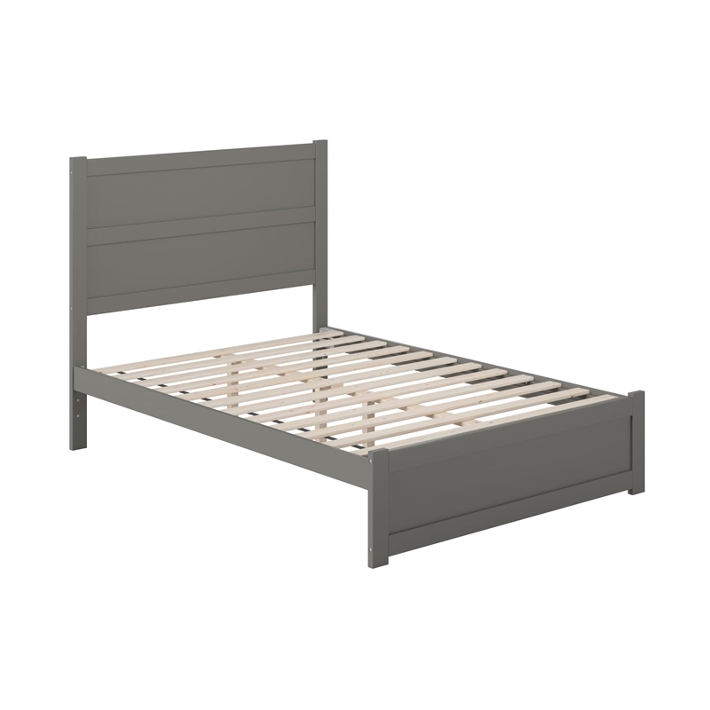 AFI NoHo Farmhouse Solid Wood Full Bed with Footboard in Grey