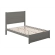 AFI NoHo Farmhouse Solid Wood Full Bed with Footboard in Grey