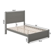 AFI NoHo Farmhouse Solid Wood Full Bed with Footboard in Grey