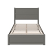 AFI NoHo Farmhouse Solid Wood Full Bed with Footboard in Grey