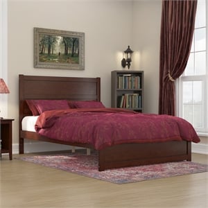 AFI NoHo Modern Solid Wood Queen Bed with Footboard in Walnut
