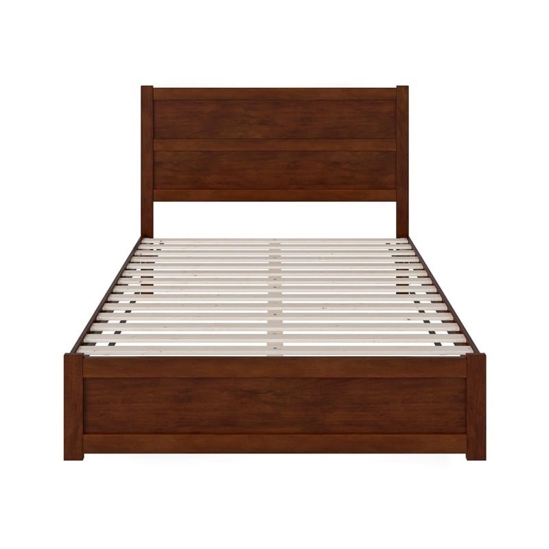 AFI NoHo Modern Solid Wood Queen Bed with Footboard in Walnut