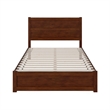 AFI NoHo Modern Solid Wood Queen Bed with Footboard in Walnut