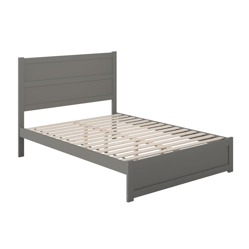 AFI NoHo Farmhouse Wood Queen Bed with Footboard in Grey