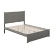 AFI NoHo Farmhouse Wood Queen Bed with Footboard in Grey