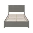AFI NoHo Farmhouse Wood Queen Bed with Footboard in Grey