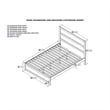 AFI NoHo Farmhouse Wood Queen Bed with Footboard in Grey