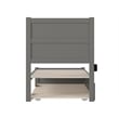 AFI NoHo Wood Twin XL Bed with Footboard/Twin XL Trundle in Grey