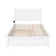 AFI NoHo Wood Queen Bed with Footboard and Twin XL Trundle in White