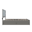 AFI NoHo Wood Queen Bed with Footboard/Twin XL Trundle in Grey