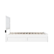AFI NoHo Wood Full Bed with Footboard and Twin Trundle in White