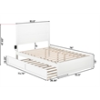 AFI NoHo Wood Full Bed with Footboard and Twin Trundle in White