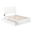 AFI NoHo Wood Full Bed with Footboard and Twin Trundle in White