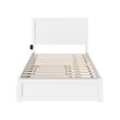AFI NoHo Wood Full Bed with Footboard and Twin Trundle in White