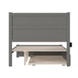 AFI NoHo Wood Full Bed with Footboard and Twin Trundle in Grey