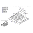 AFI NoHo Wood Full Bed with Footboard and 2 Drawers in Grey
