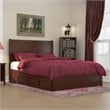 AFI NoHo Wood Twin XL Bed with Footboard and 2 Drawers in Walnut