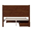 AFI NoHo Wood Twin XL Bed with Footboard and 2 Drawers in Walnut
